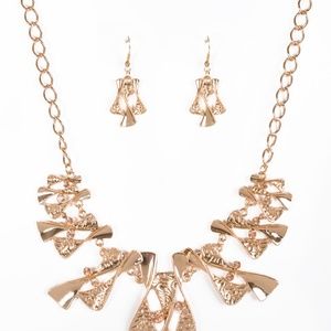 Necklace and Earrings (Set) - Gold